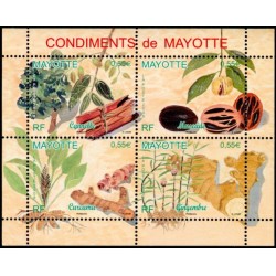 Timbre Mayotte n°210 à 213