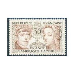 Timbre France N°1060 Amitié...