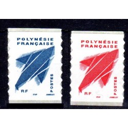 Timbre Polynésie n°736A et 737