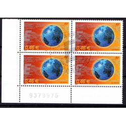 Bloc de 4 timbres Le Monde...