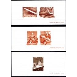 Gravures des 5 timbres "Le...