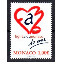 Timbre Monaco n°2951 10 ans...