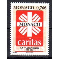 Timbre Monaco n°2971 25 ans...