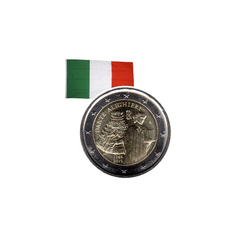 2 Euro Italie 2015 - Dante Alighieri - Le Comptoir de l'Euro
