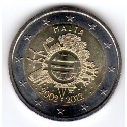2 Euros commémorative Malte...