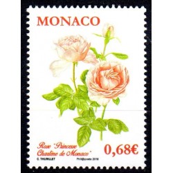 Timbre Monaco n°3007 Rose...