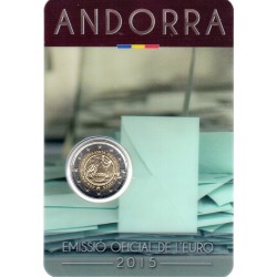 2 Euros commémorative BU Andorre 2016 Coin Card - Accord Douanier