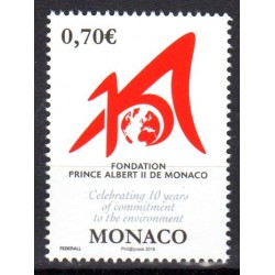 Timbre Monaco n°3046 10 ans...